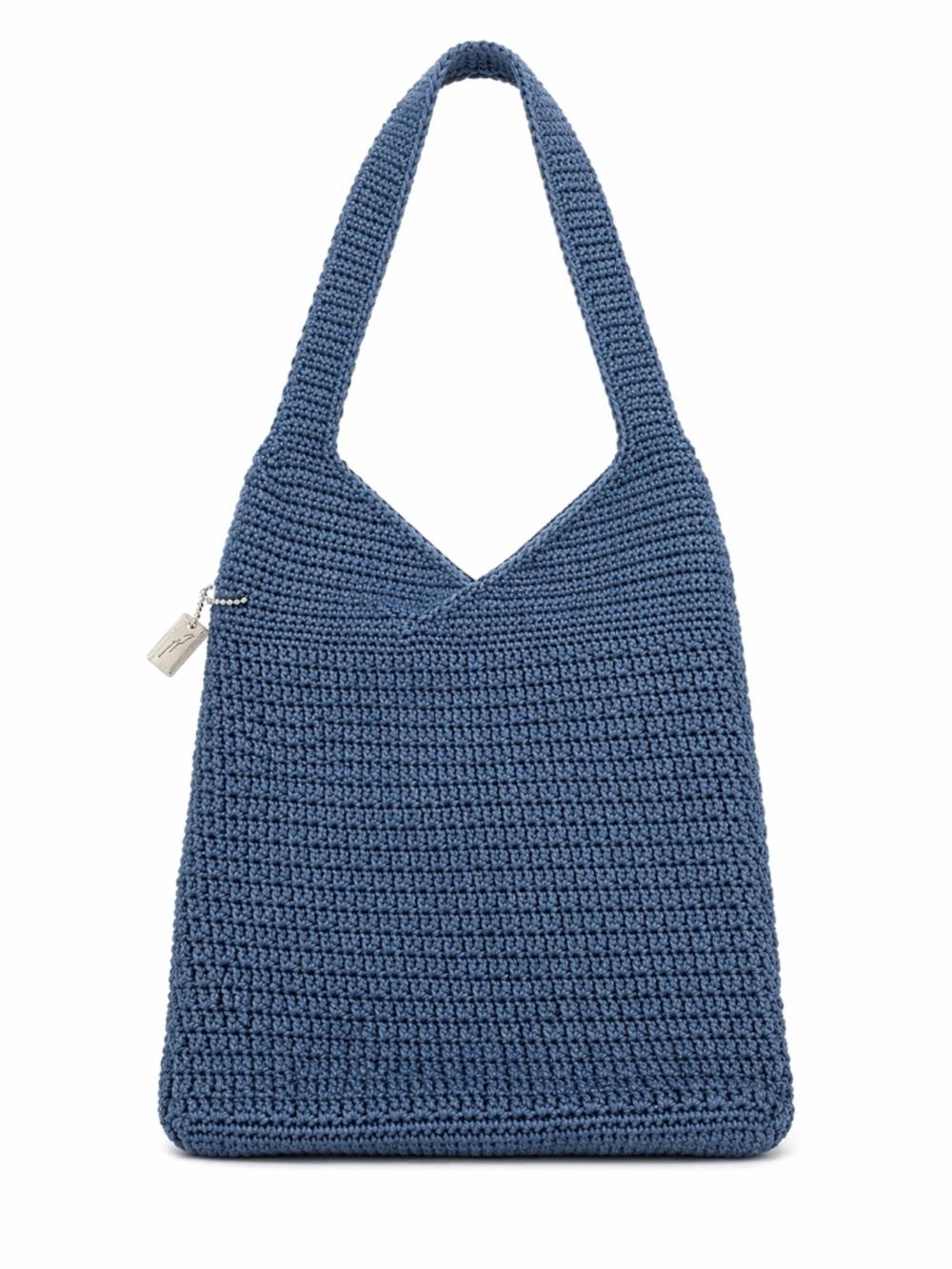 Jacqueline Ferrar Woven Denim Blue Shoulder Tote